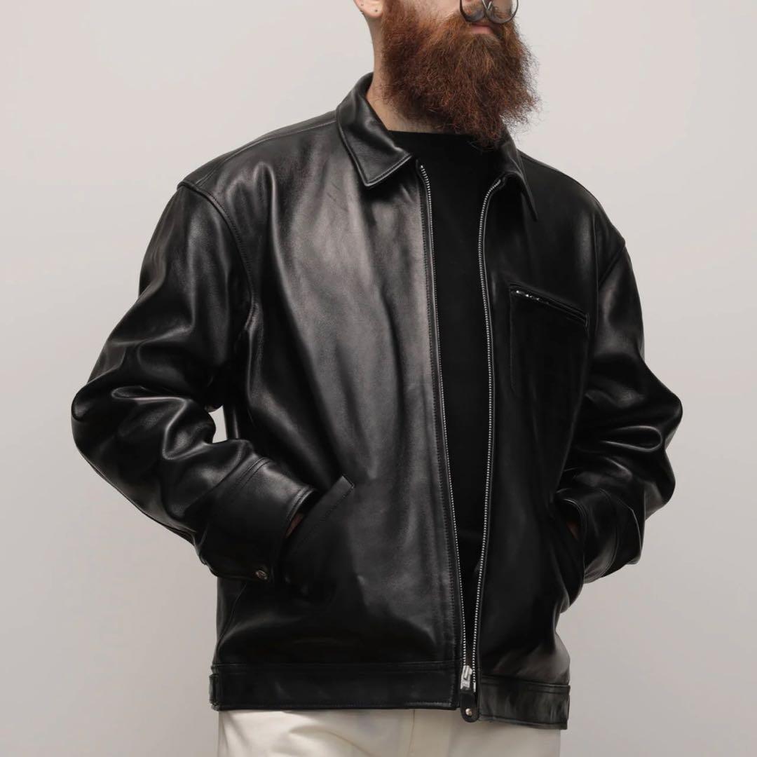 LEATHER TRACKER JACKET レザートラッカージャケット