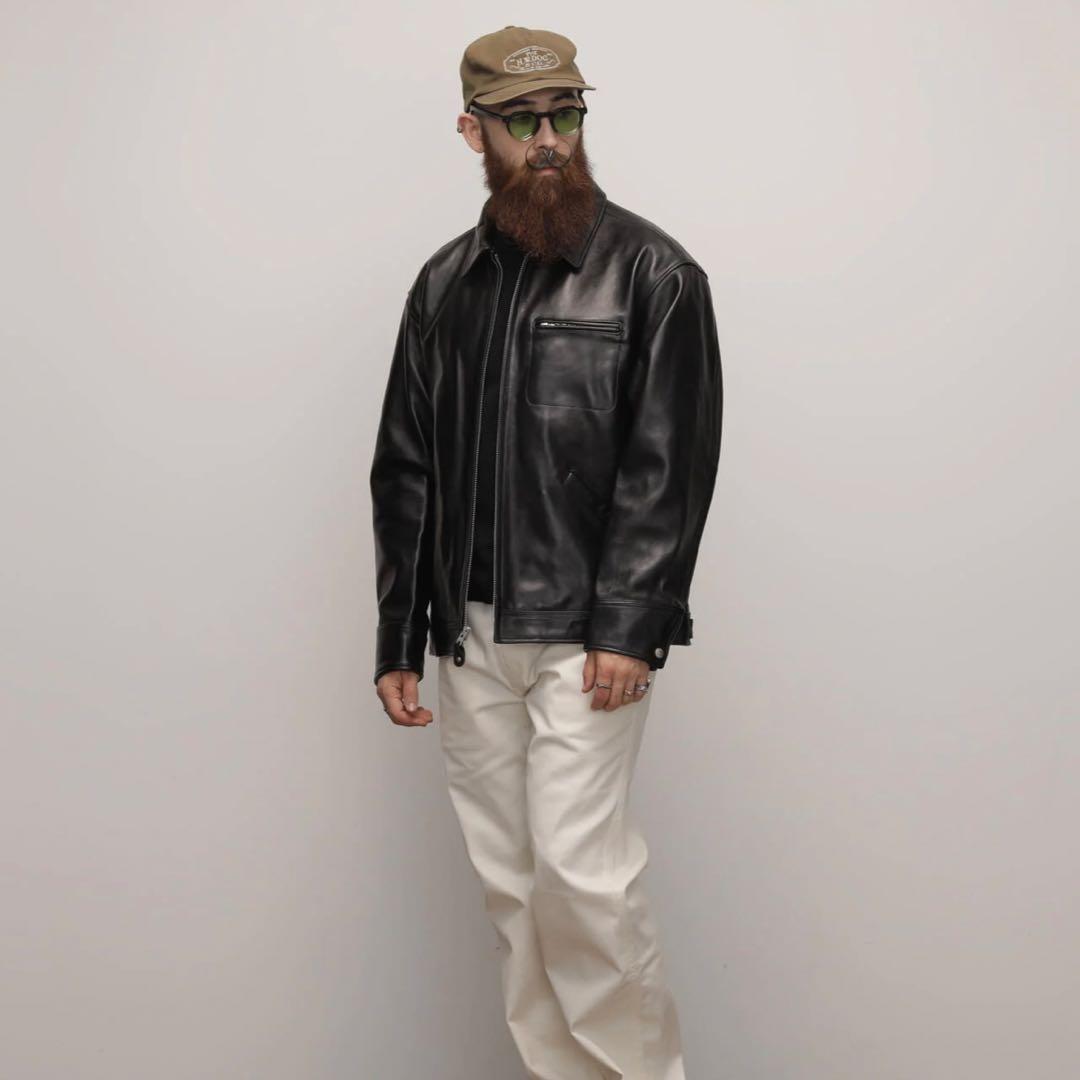 LEATHER TRACKER JACKET レザートラッカージャケット