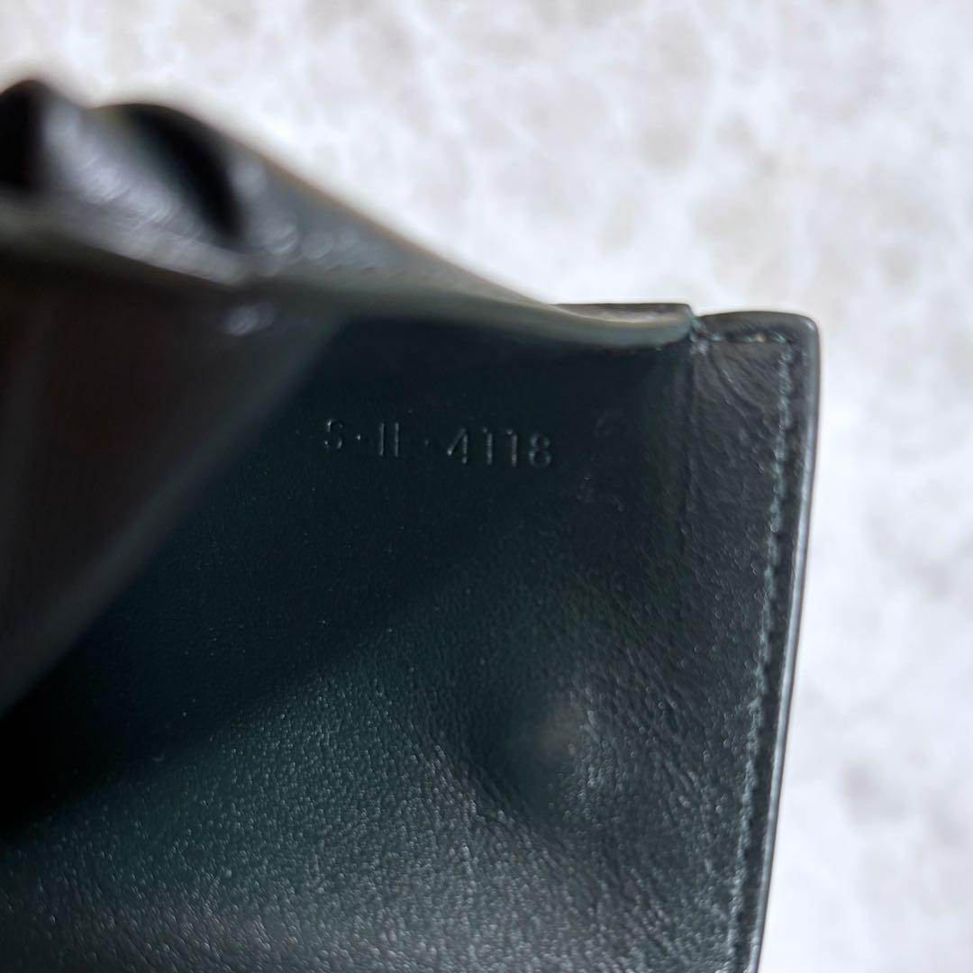 CELINE スモールトリフォールドウォレット グリーン　三つ折り財布　財布