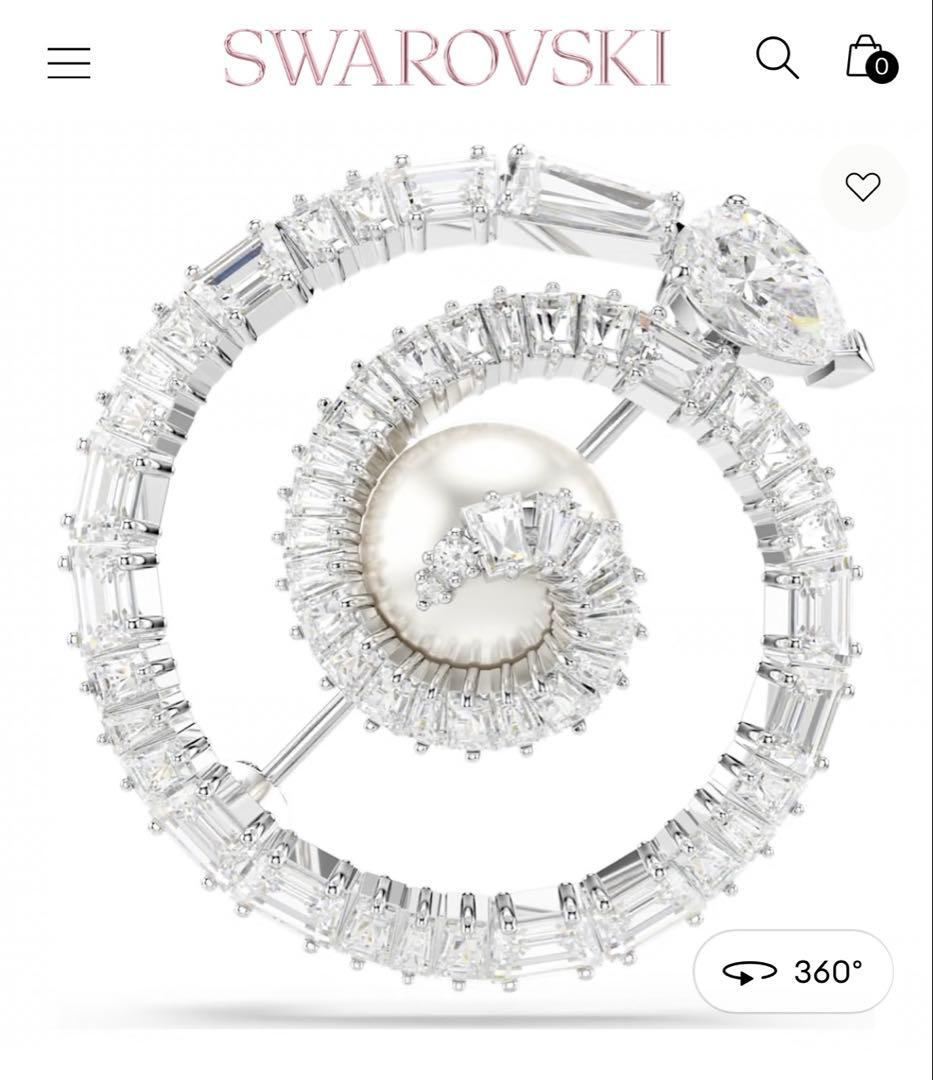 Swarovski Snake ブローチ クリスタル・パール, 巳年