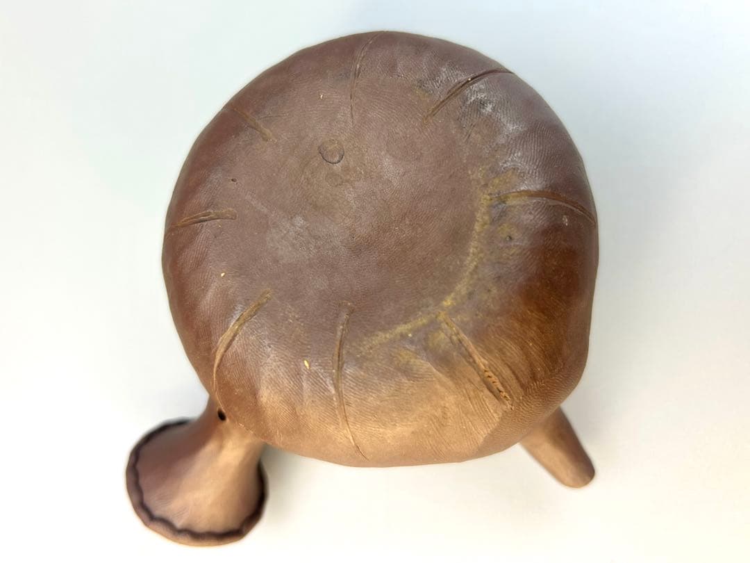 江戸期　万古焼　急須　萬古焼　茶器 陶器製 急須 装飾リボン