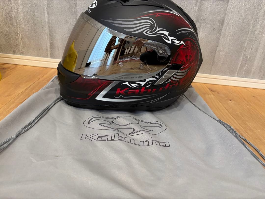 KABUTO フルフェイスヘルメット ブラック/レッド　Ｌサイズ