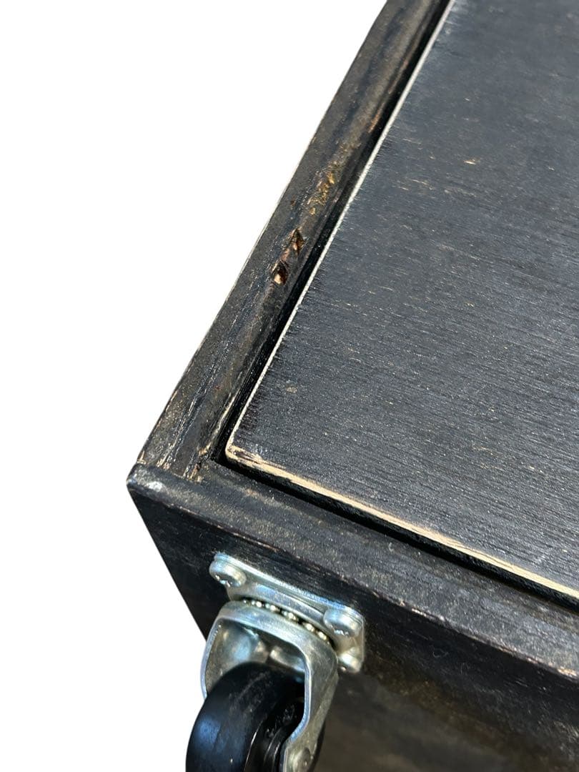 M&M カスタムパフォーマンス　木製5段収納ラック キャスター付き