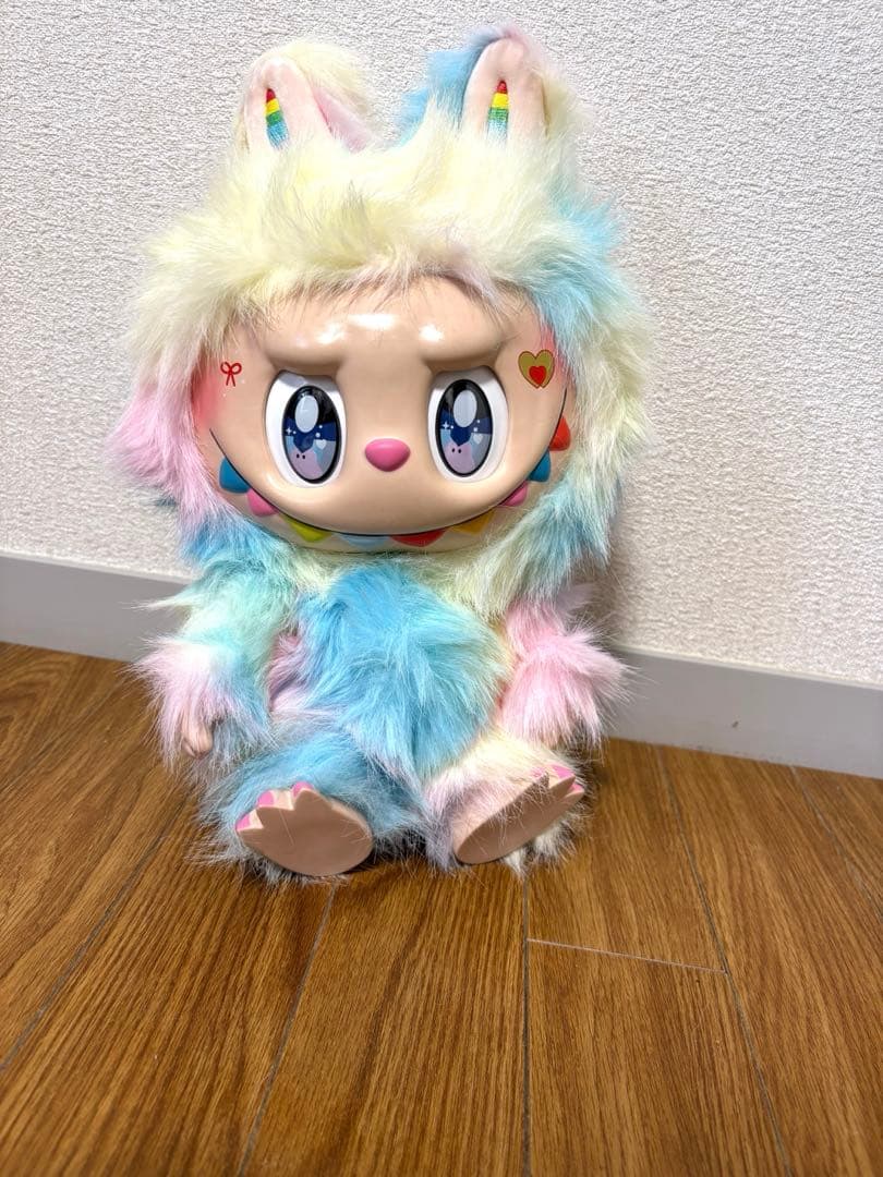 ZIMOMO ジモモ　38CM ぬいぐるみ ♡LABUBU レインボー