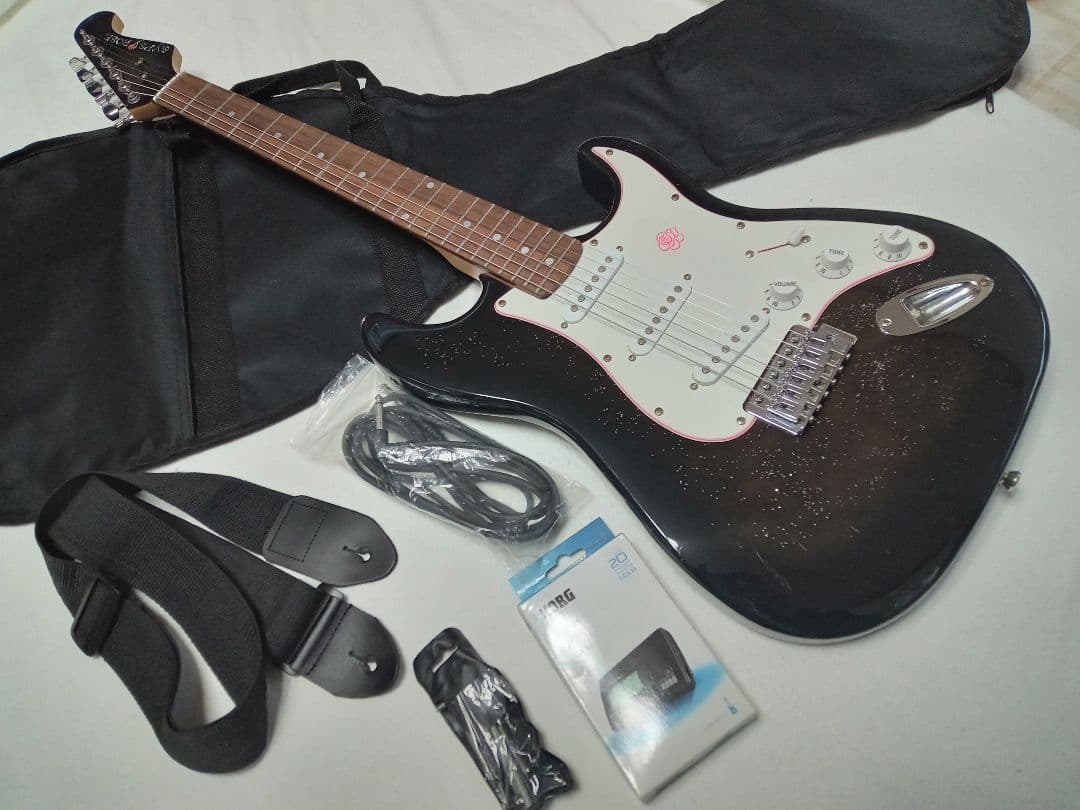 Gypsy Rose ストラトキャスター　ブラックラメ　 付属品多数付き