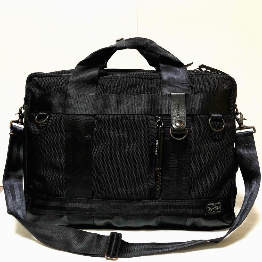 美品✨ポーター ヒート ビジネスバッグ 3way 2層 A4可 マグライト 黒