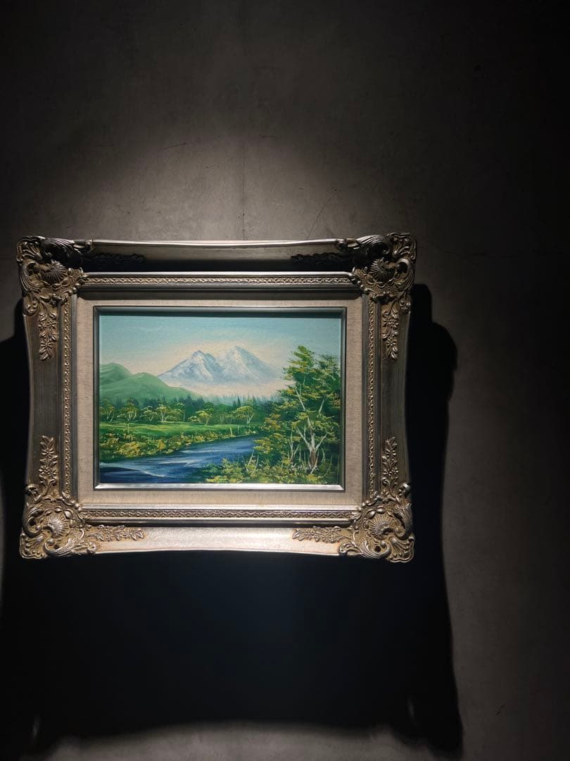 他の人発送×肉筆油彩画　【風景画】　直筆サインあり