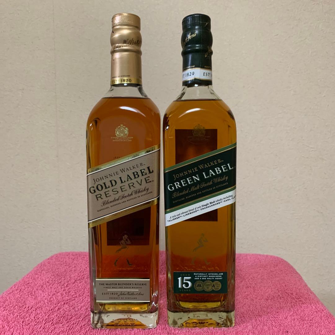 ジョニーウォーカー2種　ゴールド　グリーン　700ml ウイスキー