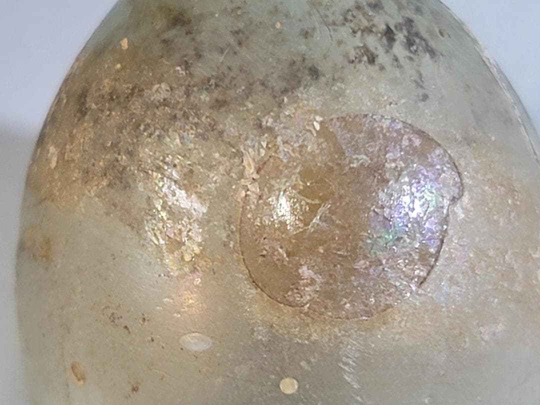 古代ローマングラス 銀化 小瓶 シリア 2個 発掘品 DT363