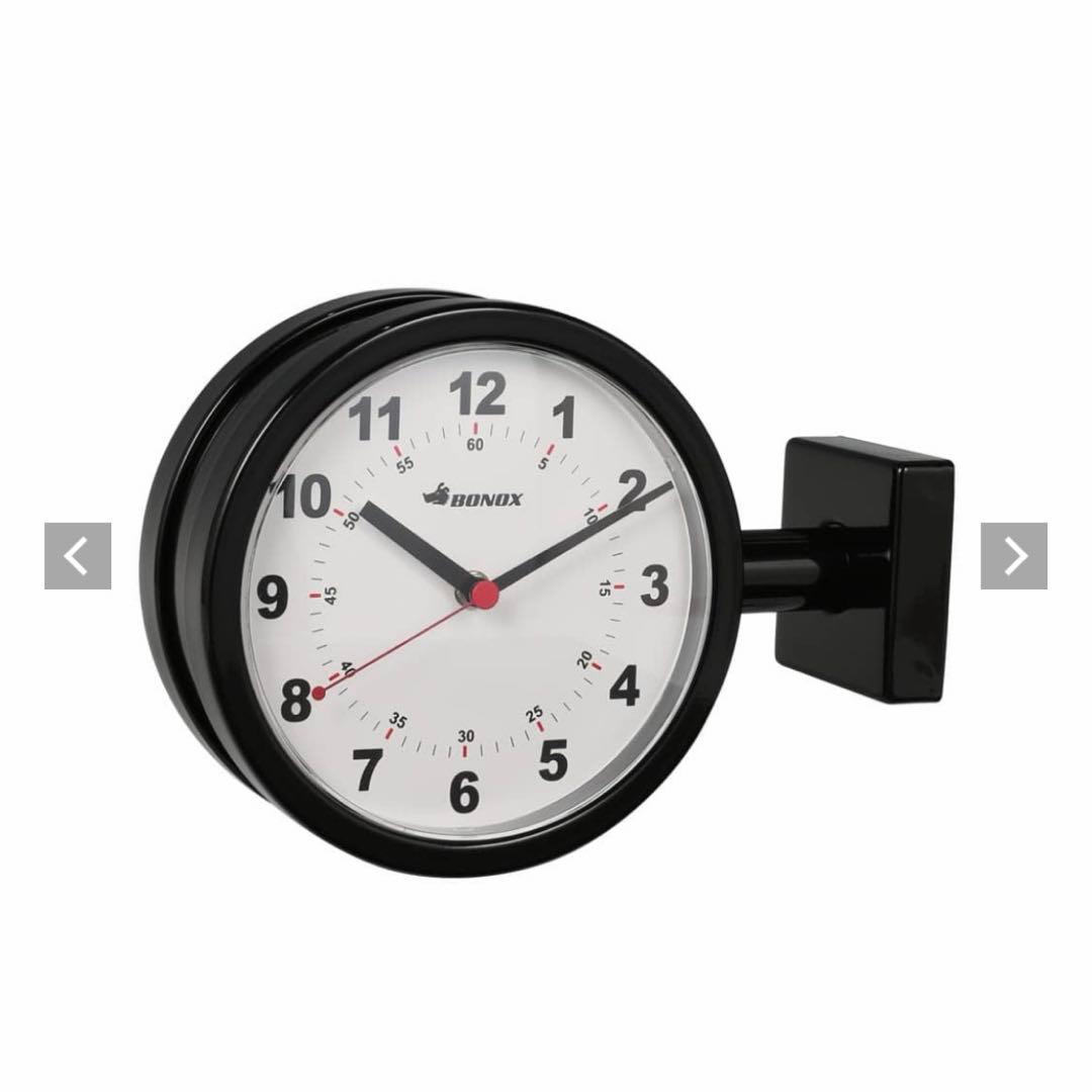 値下げ DOUBLE FACE CLOCK 170D BLACK