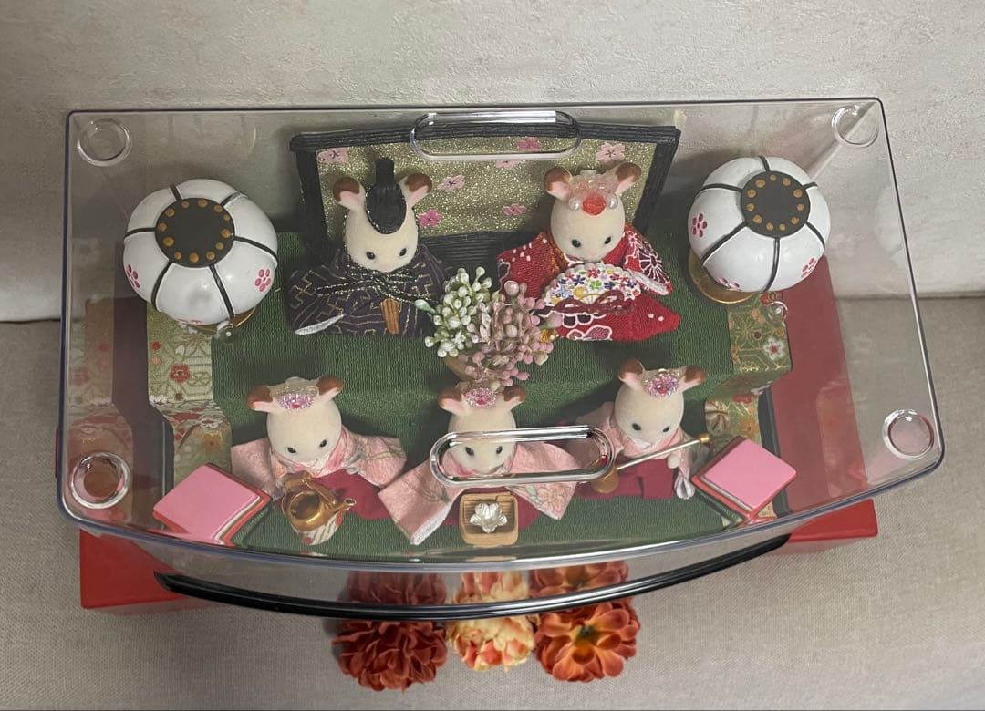雛人形 二段飾り シルバニア赤ちゃん ケース入り