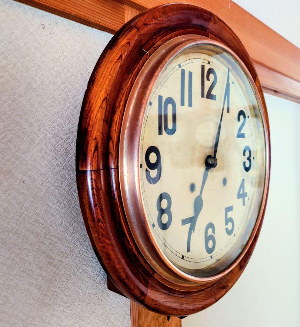 〈完動・美品〉精工舎①　十二吋グレシャム丸型ゼンマイ振り子時計