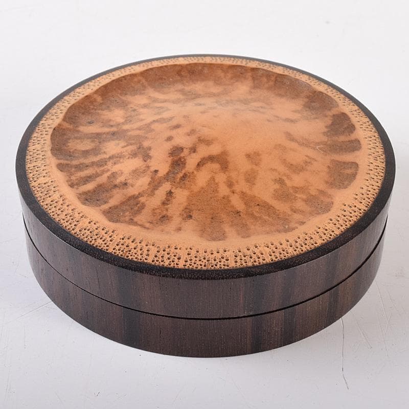 茶道具　畑幸春作　竹根丸香合　八幡宗豊極め箱　C　R7975