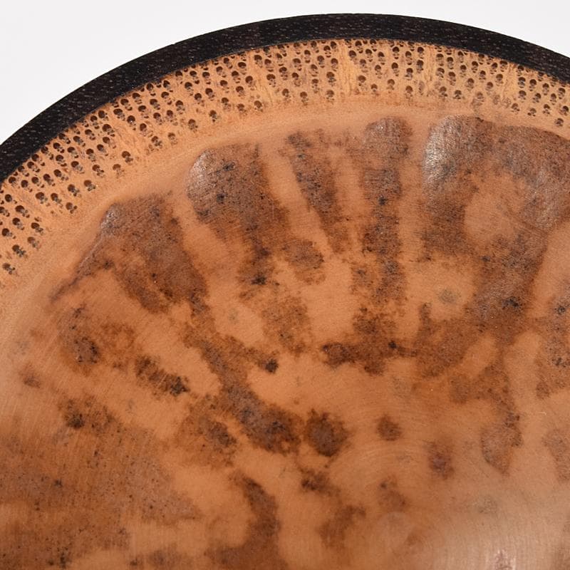 茶道具　畑幸春作　竹根丸香合　八幡宗豊極め箱　C　R7975