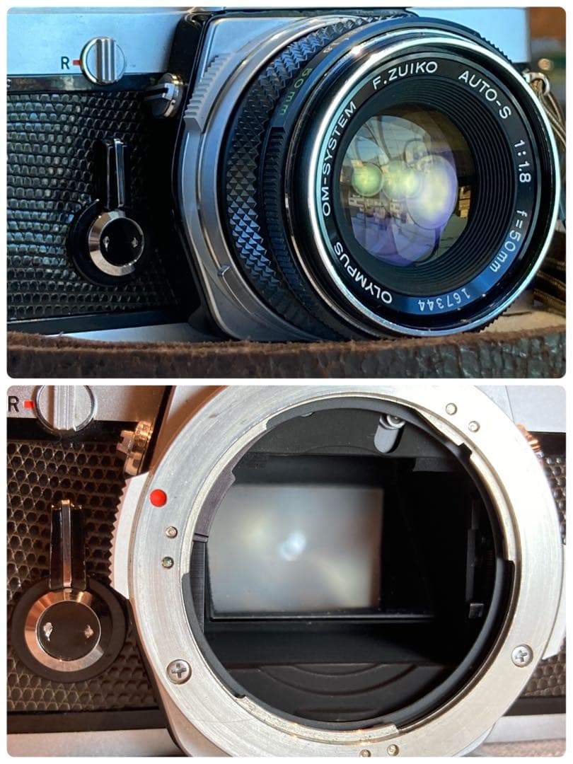 ★完動品＊美品＊初期保証★OM-1 &レンズf1.4★リザード・オリーブブラック