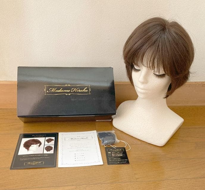 もんちゃん　マダムヒロコ　ハンドメイド　人毛MIX　ビューティフルショート
