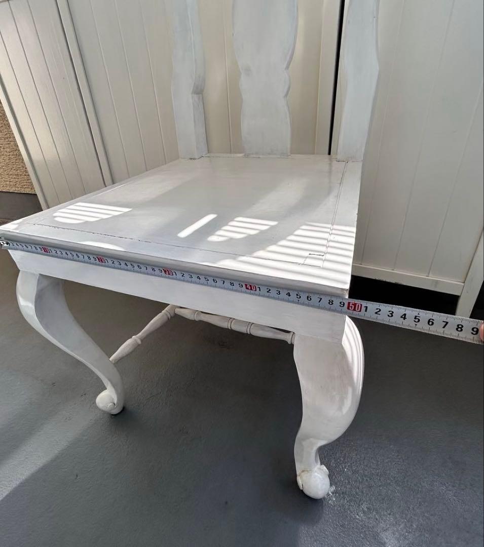 ロココ調　猫脚　ホワイト　チェア