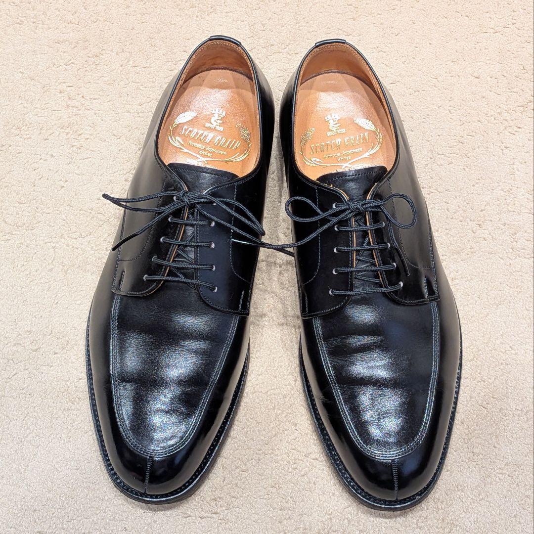 【美品】SCOTCH GRAIN 4019/4E/幅広 Uチップ 23.5 黒