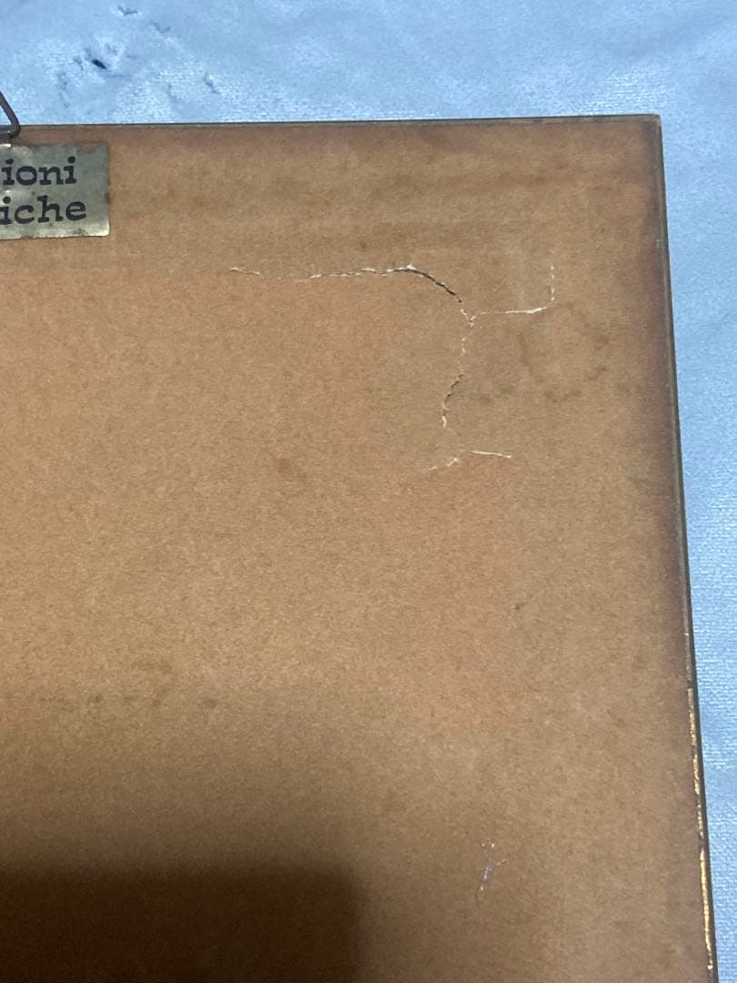 ジャンク品 刻印あり イタリア製 壁掛け 額装アート 詳細不明