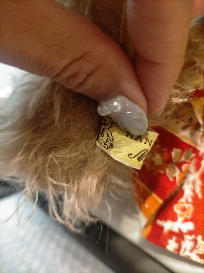 3 8/6 ハンドメイド　テディベア　くま　MARJAN ぬいぐるみ　人形