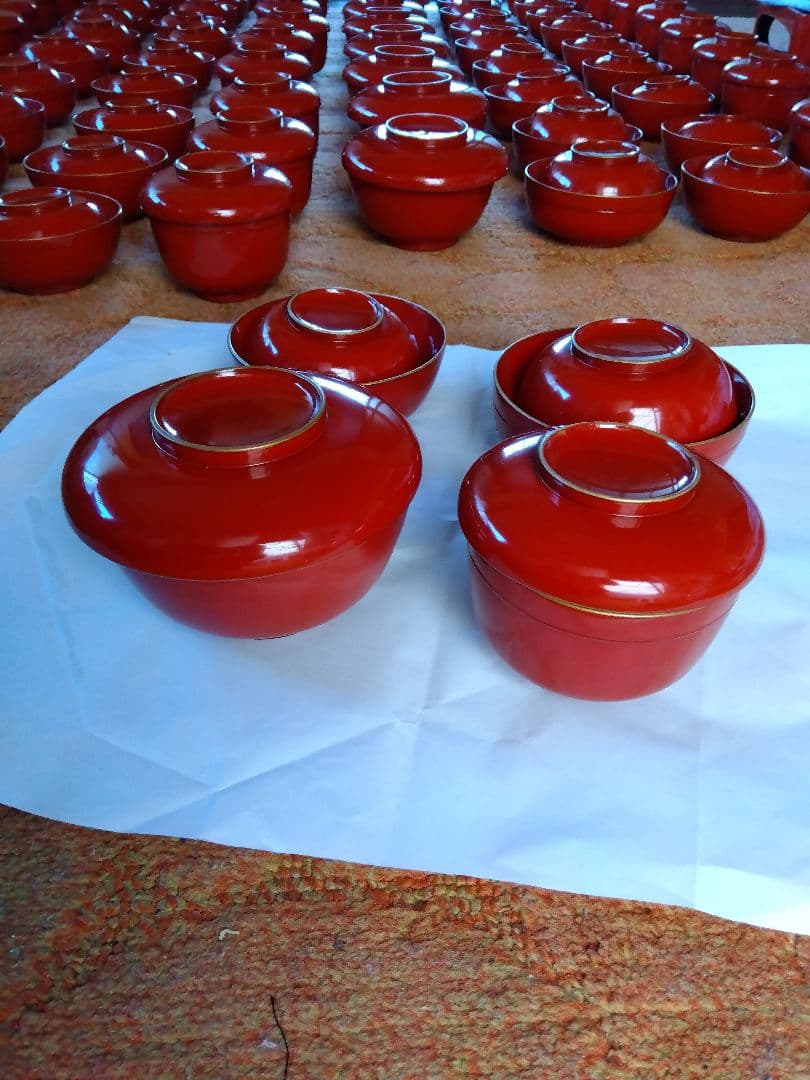 【キンたん】赤い漆器椀4種 10個セット