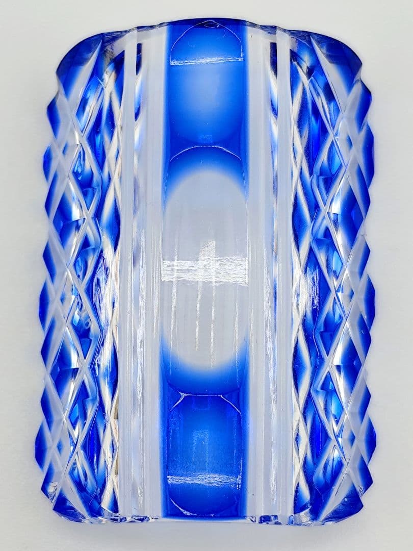 ★美品★島津薩摩ガラス工芸 薩摩切子 箸置（切子、江戸切子、薩摩切子）