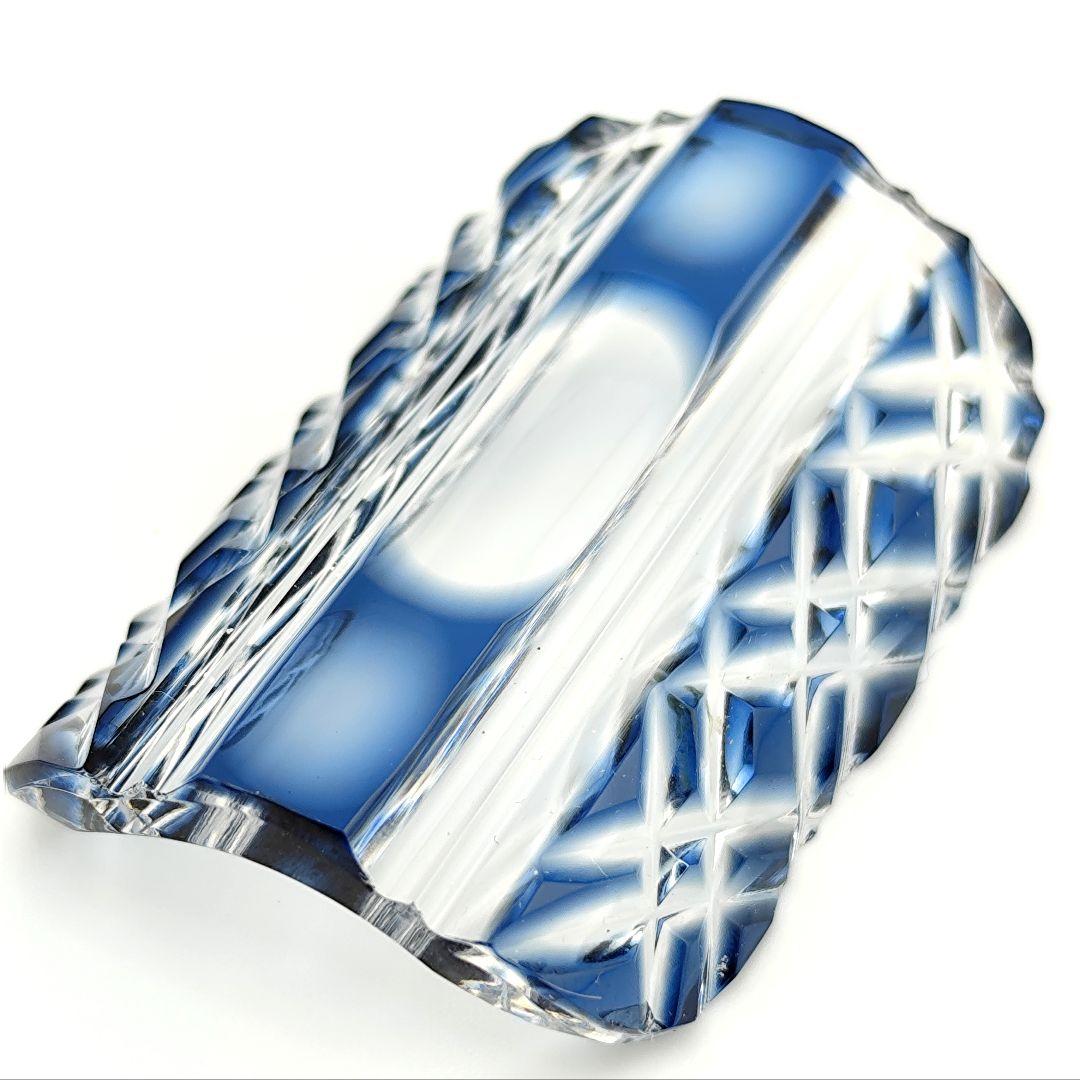 ★美品★島津薩摩ガラス工芸 薩摩切子 箸置（切子、江戸切子、薩摩切子）