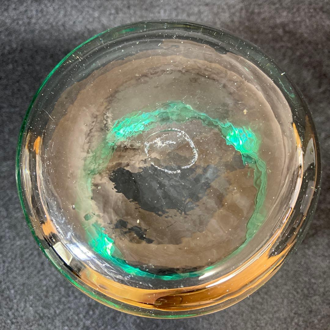 倉敷ガラス 小谷眞三 小谷真三 ポット 蓋物 吹きガラス 気泡