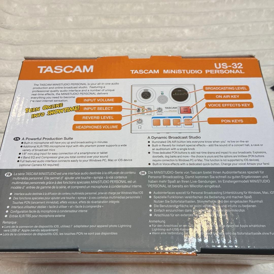 【美品】 ミキサー 配信 TASCAM タスカム スマホ配信セット マイク 配線