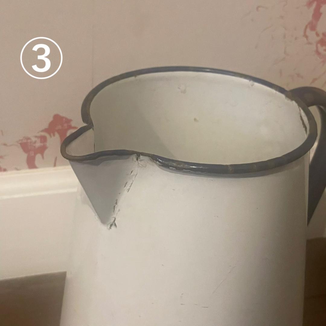 イギリスアンティーク ホーロー ジャグ 3個 ブロカント 蚤の市 ヴィンテージ