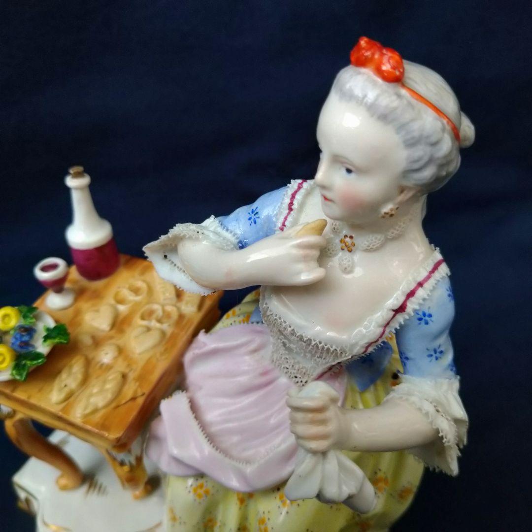✤1924年以前マイセン(Meissen)フィギュリン『五感の寓意(味覚)』