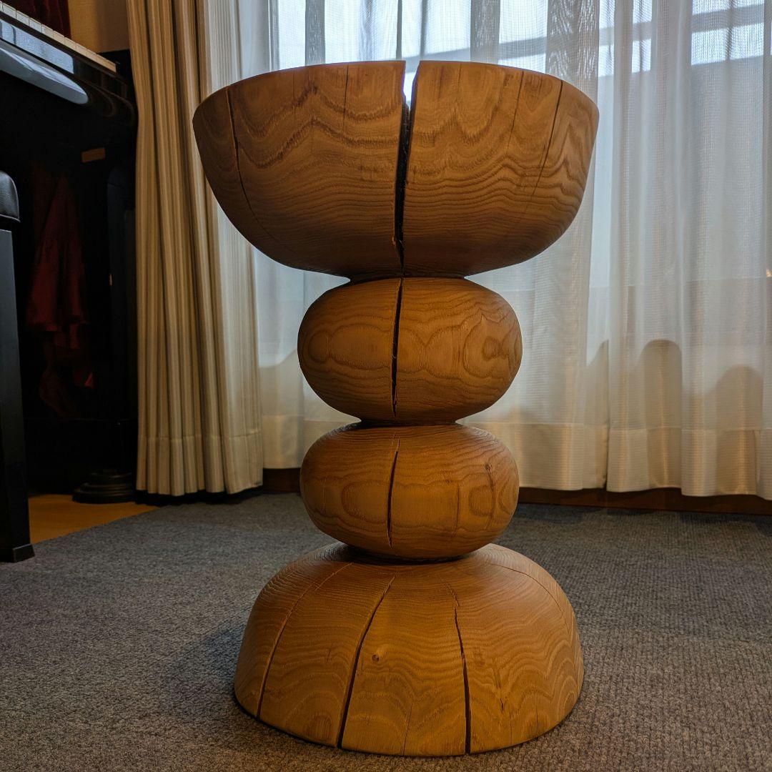 :)　栗　天然木　丸太　椅子　スツール　高さ約40㎝