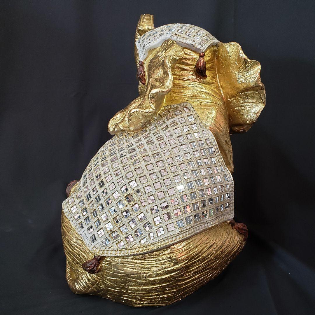 ゾウ 象 elephant ゴールド オブジェ アンティーク風 置物 雑貨