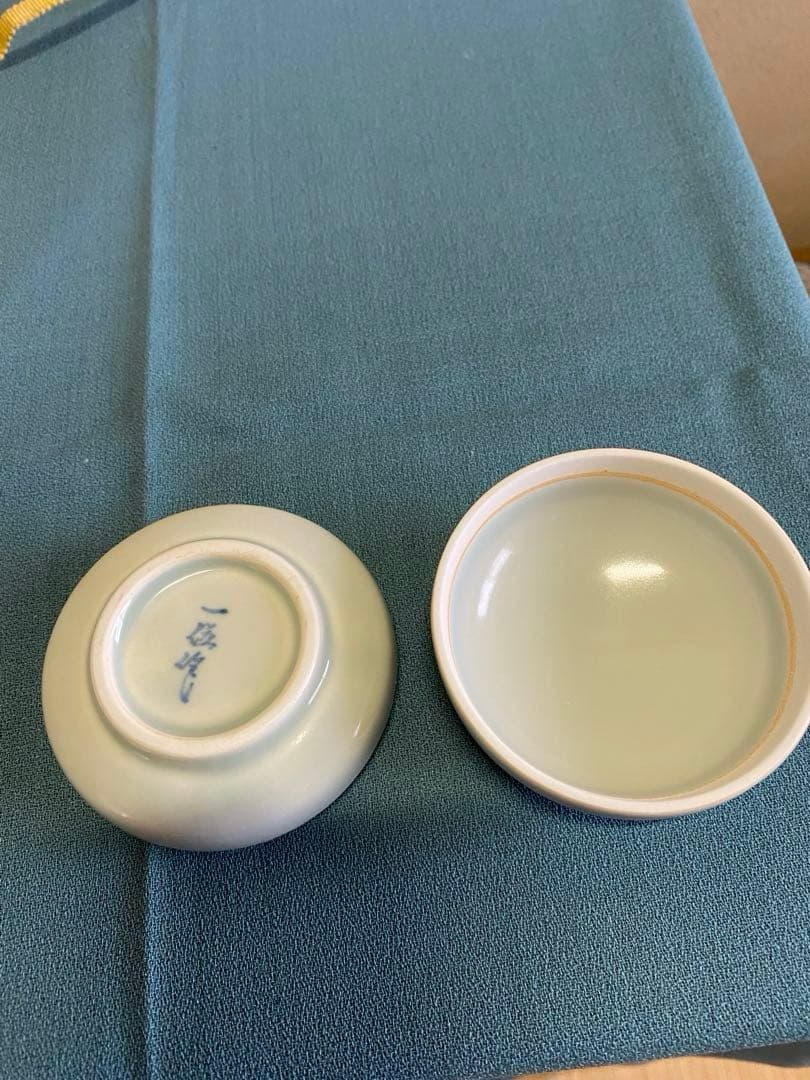 茶道具/香盆　釉裏紅　一位窯