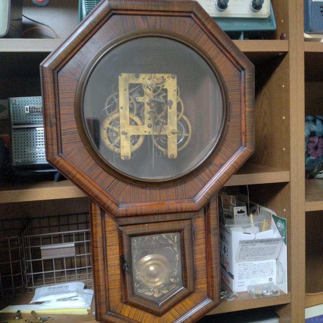 値下！精工舎SEIKO 大正五年八角形振り子時計 分解簡易整備注油済 動作良好品