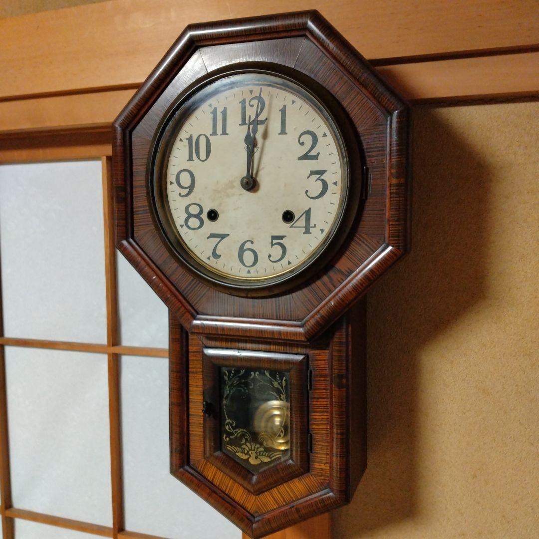 値下！精工舎SEIKO 大正五年八角形振り子時計 分解簡易整備注油済 動作良好品