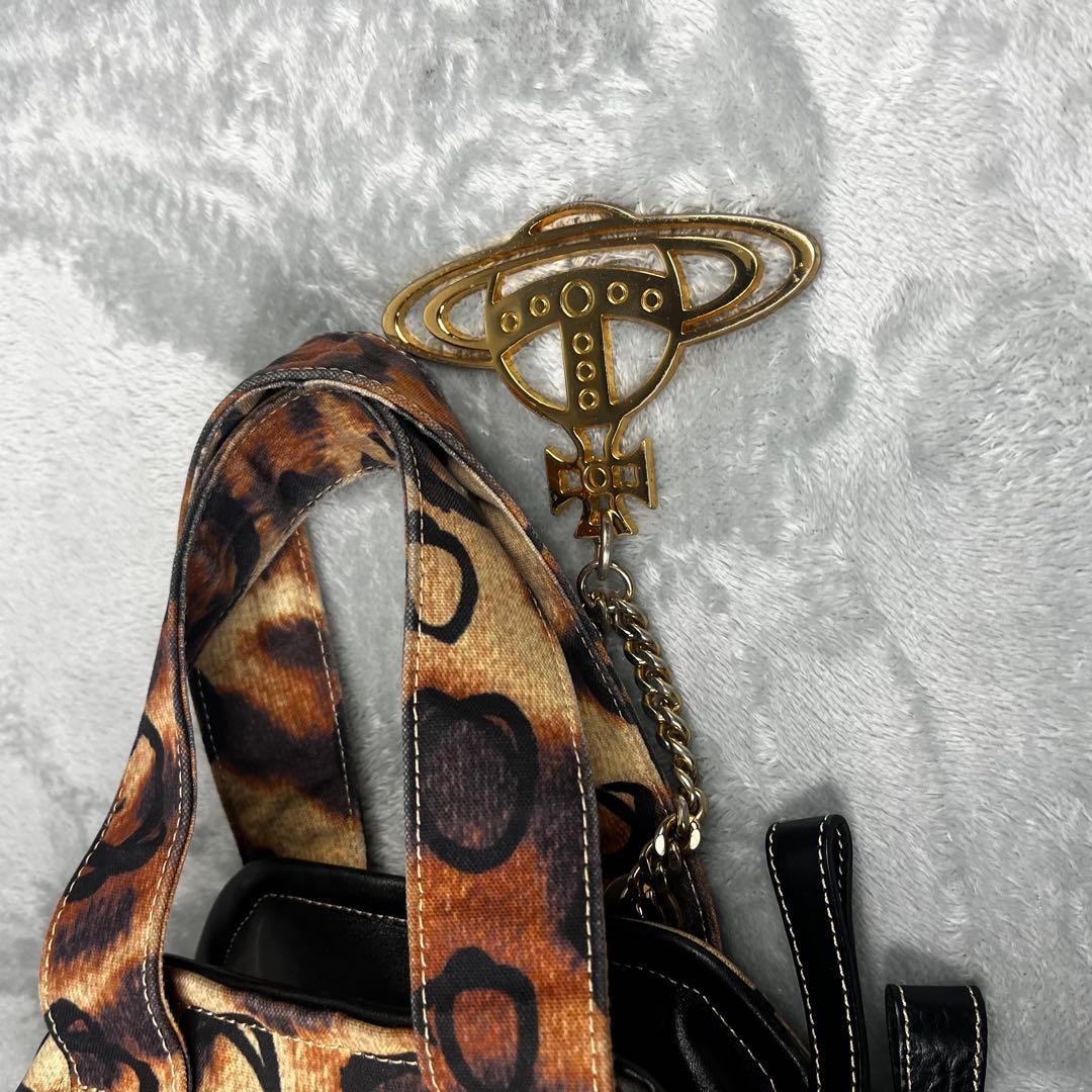 Vivienne Westwood オーブ レオパード ハンドバッグ