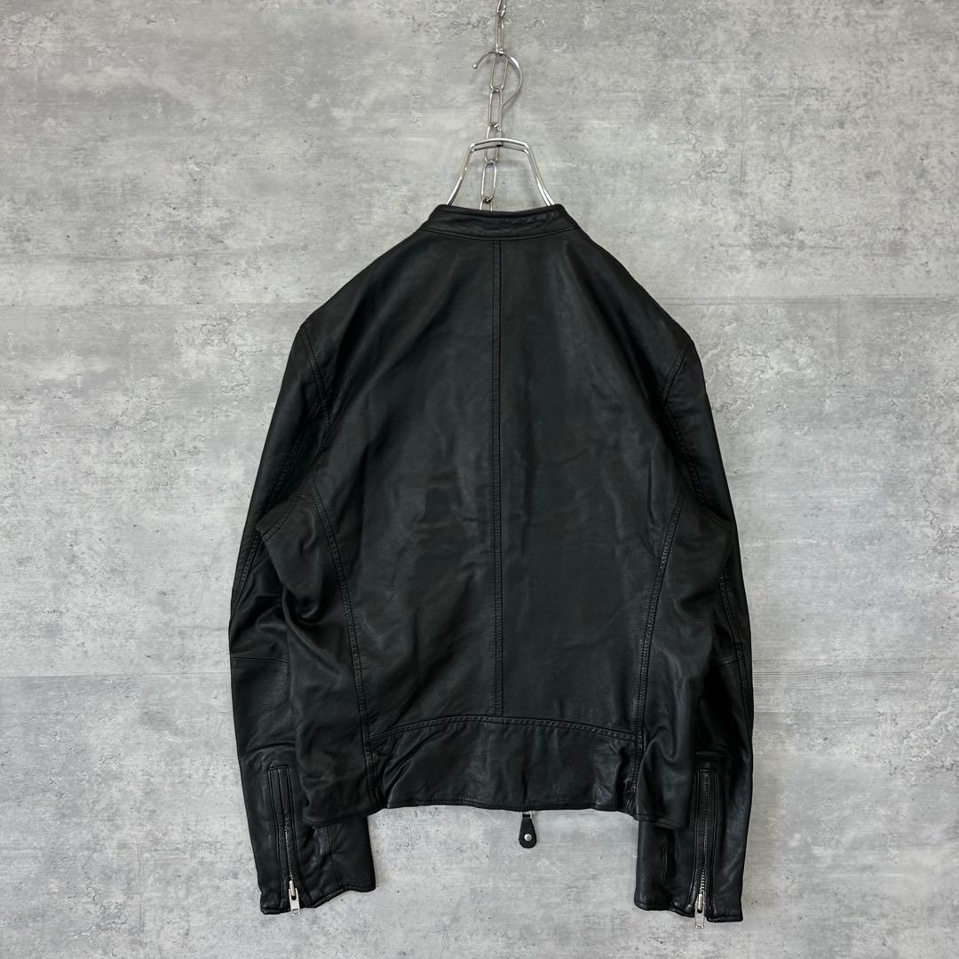 AWESOME LEATHER ゴートレザー　ライダースジャケット ブラック