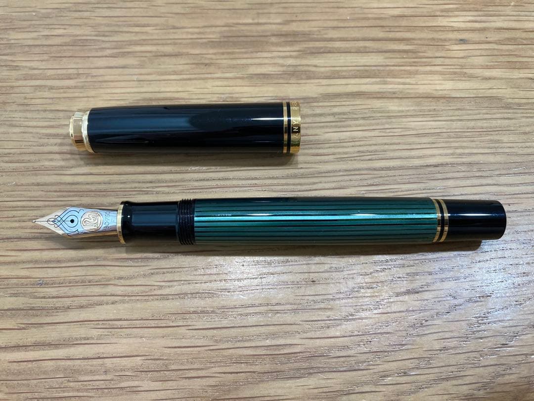 【最終値下げ】Pelikan スーベレーン M800 細字 緑縞