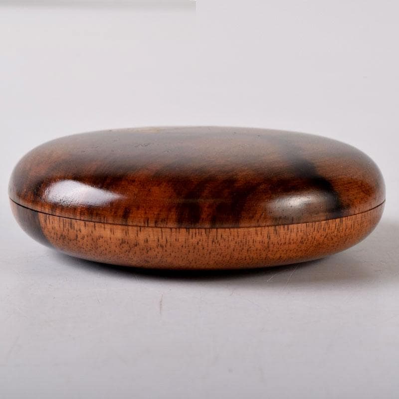 茶道具　中林星山造　黒柿　時鳥蒔絵　香合　共箱　V　7901