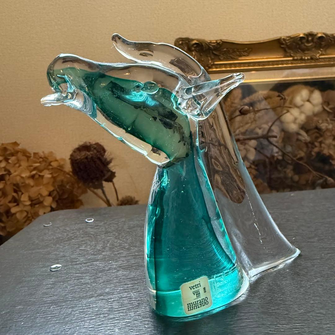 ムラーノグラス 馬 murano vetri ビンテージ ヴェネツィアンガラス
