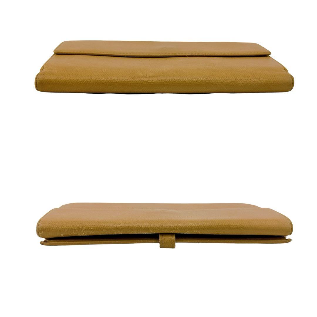 シャネル ココボタン Wホック 二つ折り長財布 ココマーク レザー ベージュ