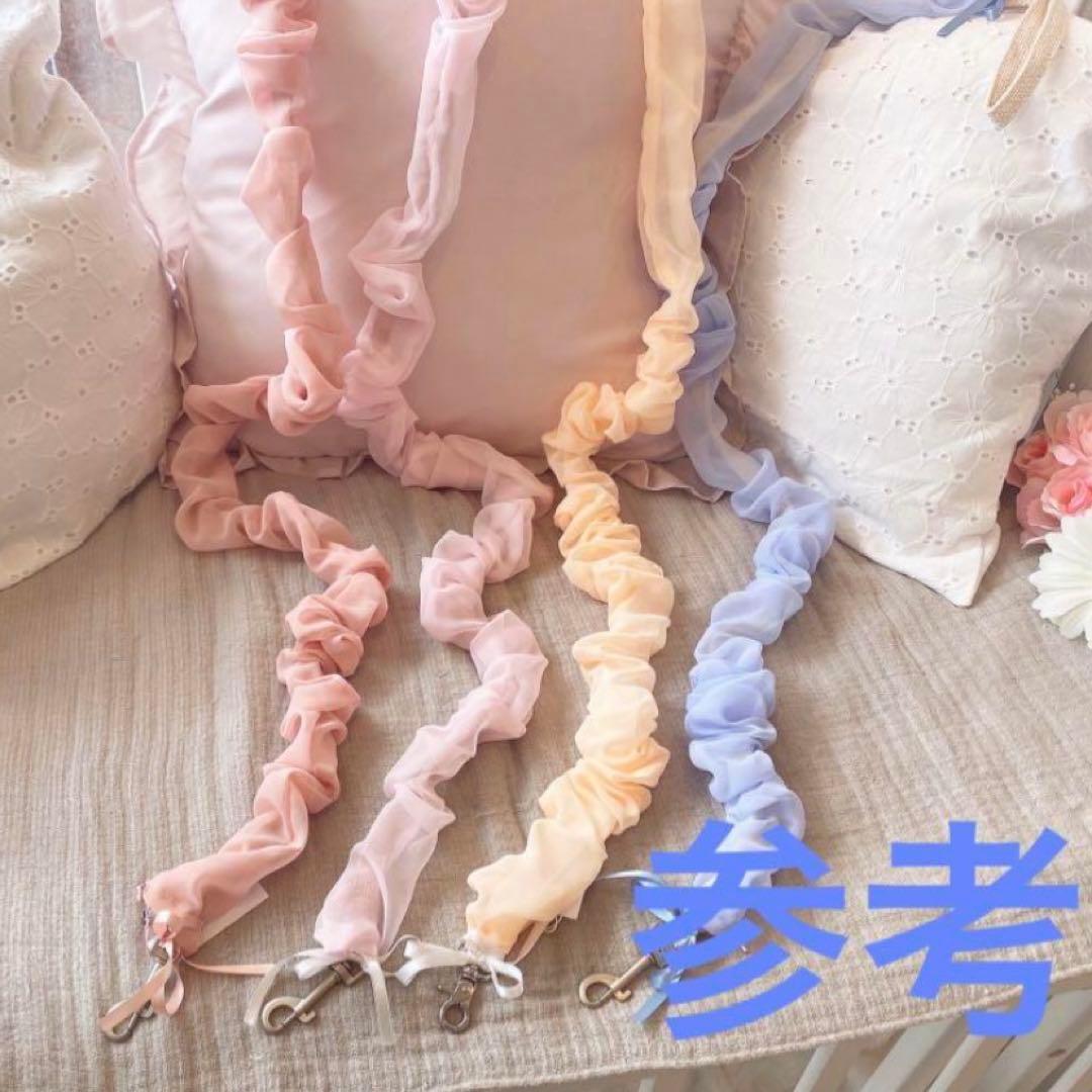 1167.くしゅくしゅリードカバー　チェック赤　ハンドメイド犬おさんぽ