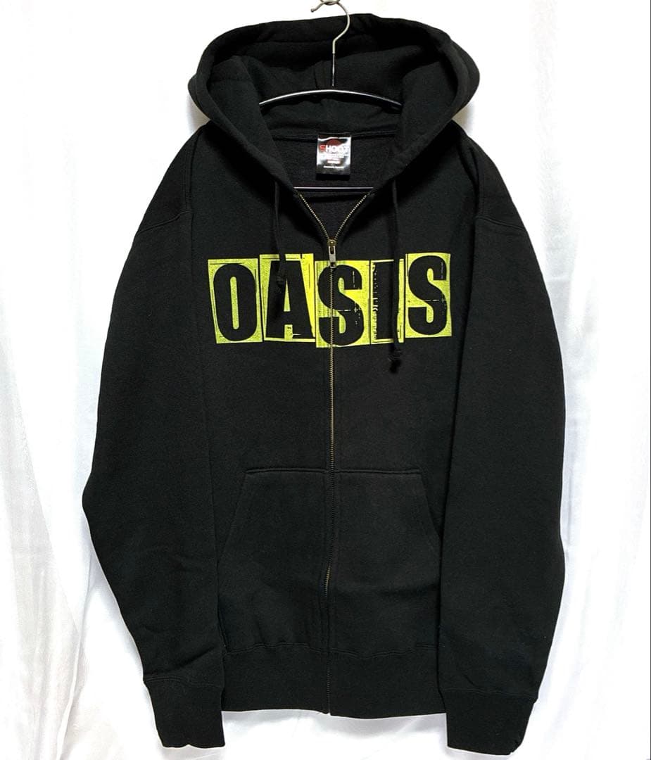 オアシス oasis フーディ　　　　　　　　　　　　　　ジップパーカー 黒 M
