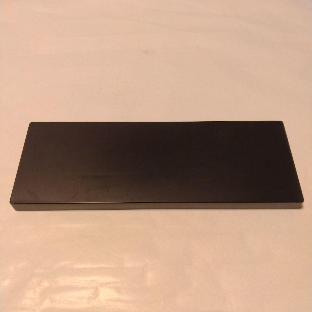 【U981】黒台　薬師窯　飾り台　陶器　ガラス