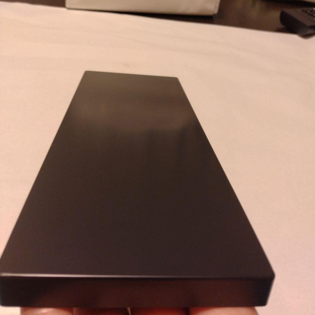 【U981】黒台　薬師窯　飾り台　陶器　ガラス