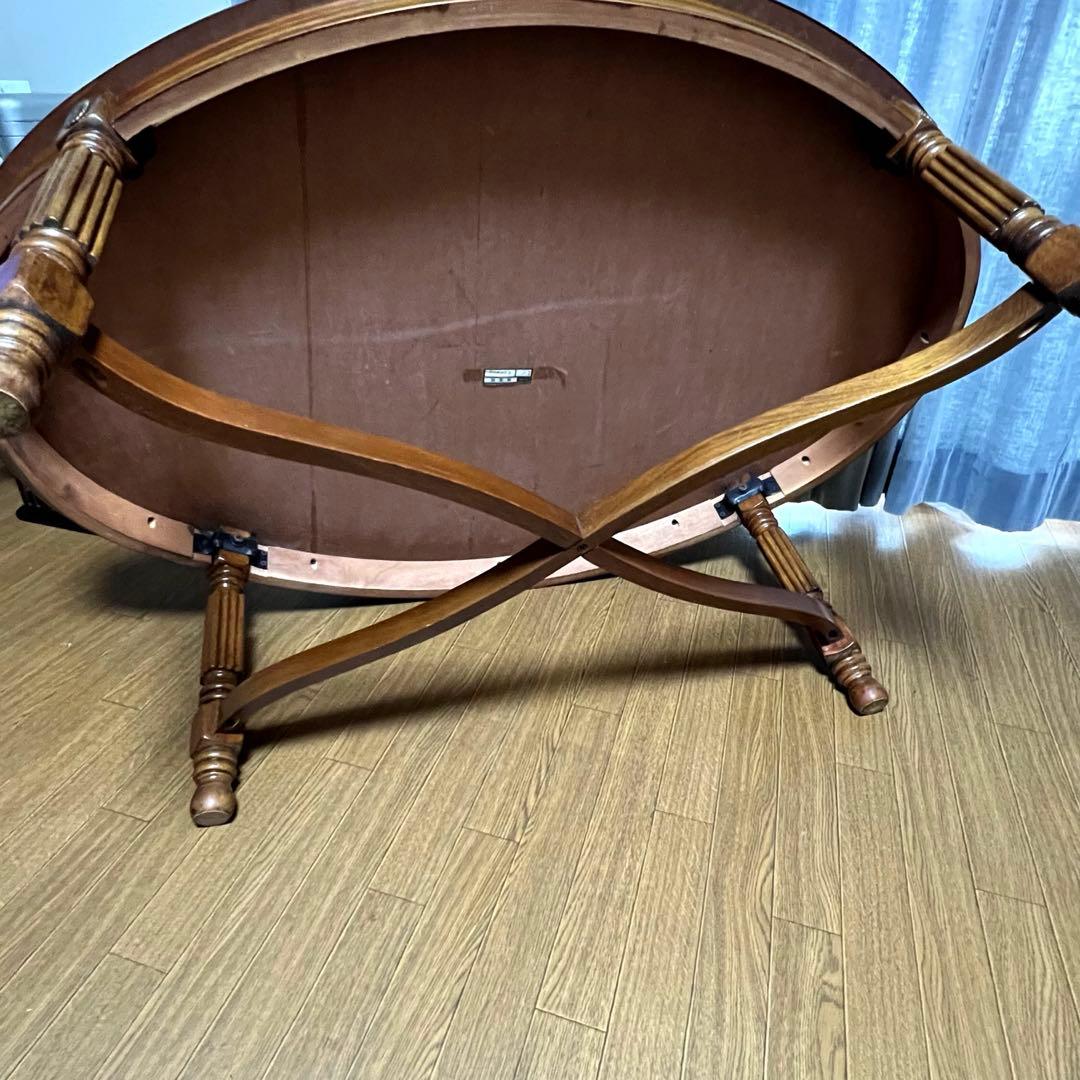 テーブル　輸入家具　高さ40cm 楕円形