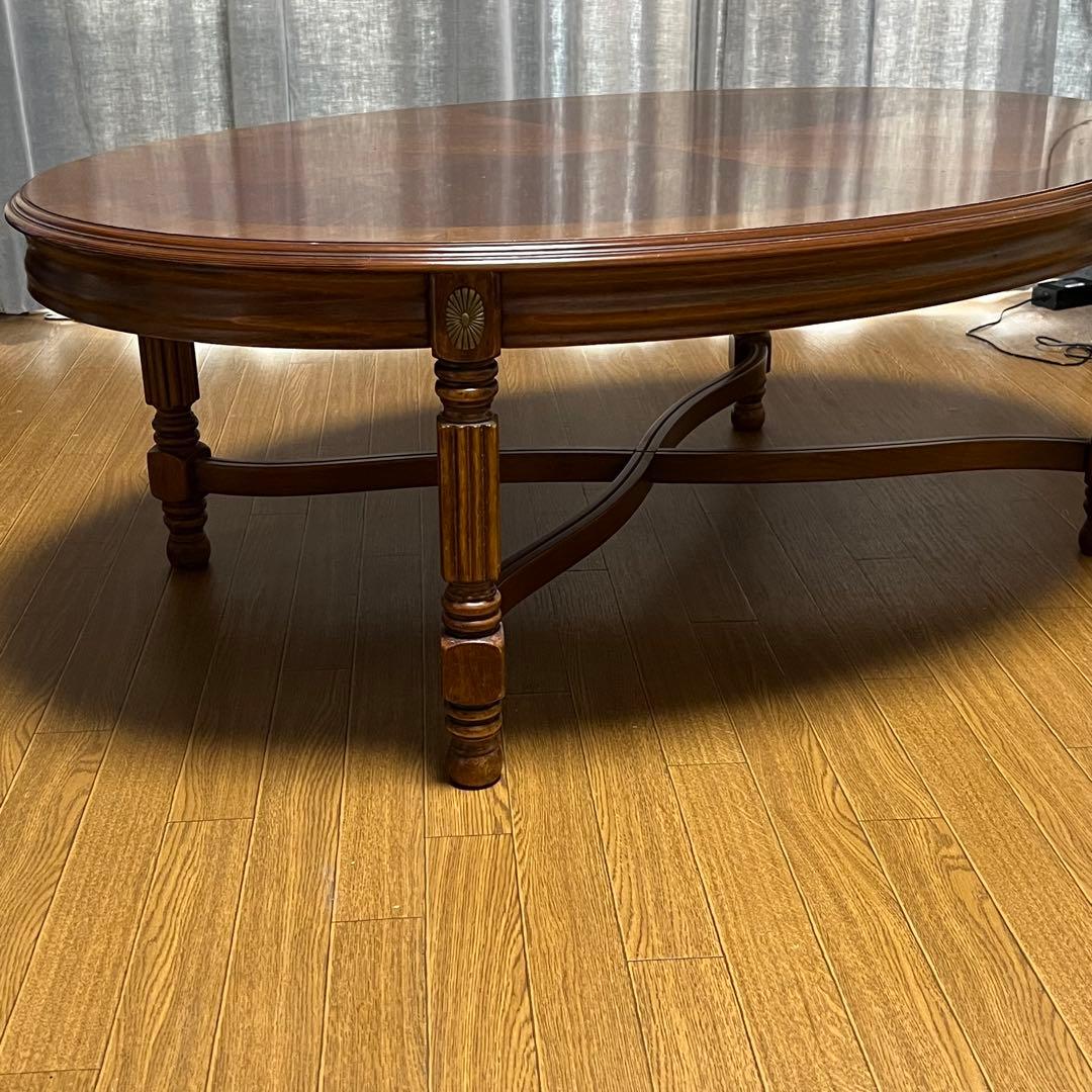 テーブル　輸入家具　高さ40cm 楕円形
