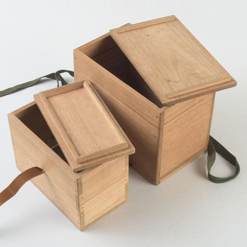 茶道具　備前焼　古備前　火襷　水滴　茶入　袱紗付　共箱二重箱　V　9374