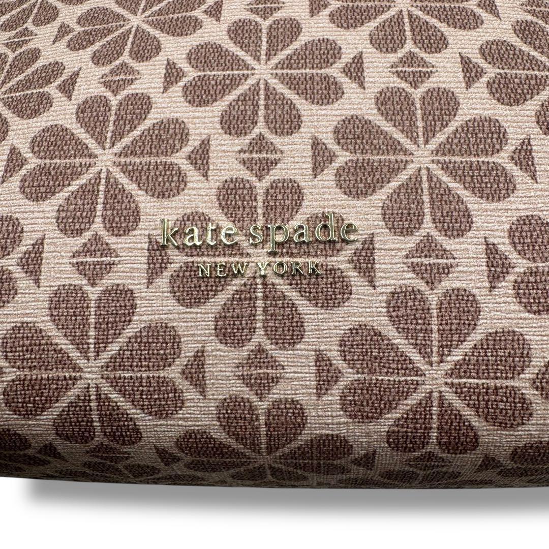 極美品 ケイトスペード ジャガード トートバッグ フラワー 2way